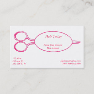 El rosa Scissor la tarjeta de visita
