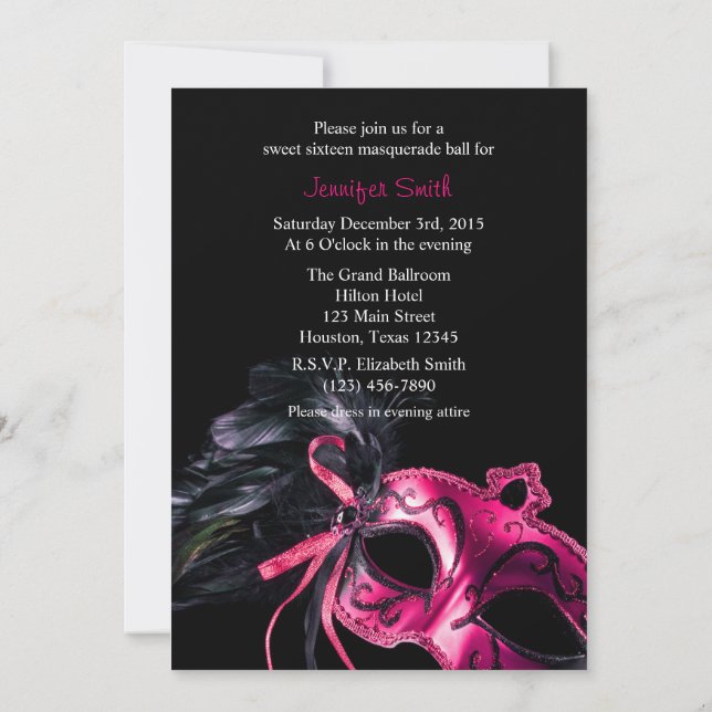 El rosa y el negro disfrazan la invitación de la (Reverso)