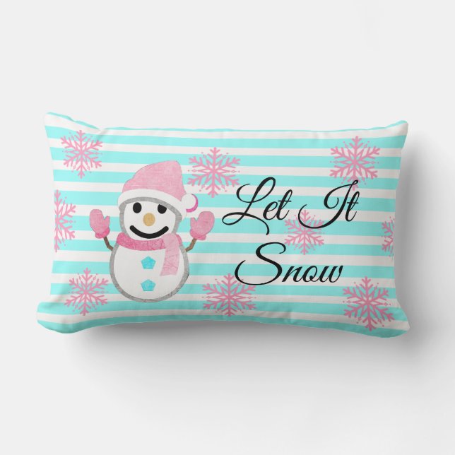 El rosa y el trullo lo dejaron nevar almohada de (Anverso)