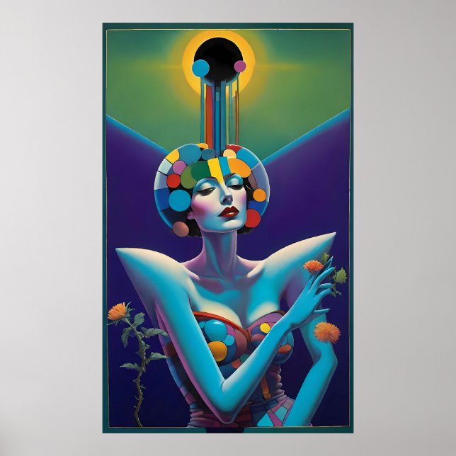 El rostro de sueño en reposo de la moda - Arte de  (Frente)
