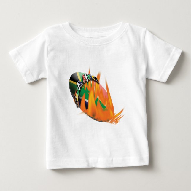 El rugbi surafricano aviva el camisetas del bebé (Anverso)