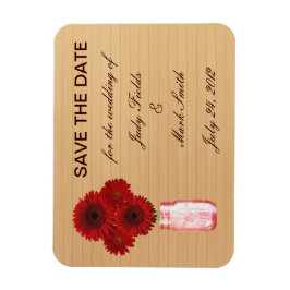 El Rústico País Mason Jar Salva El Imán De La Fech