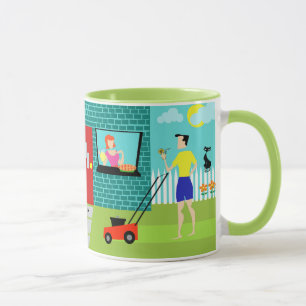 El sábado por la mañana taza retra