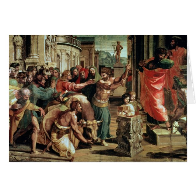 El sacrificio en Lystra (dibujo animado para el (Anverso (Horizontal))