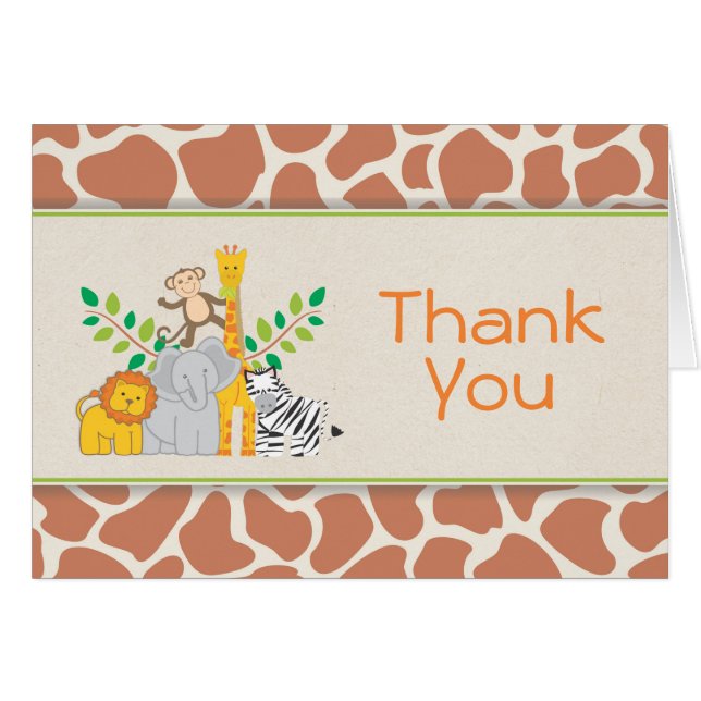 El safari Baby Shower de los animales de la selva (Anverso (Horizontal))