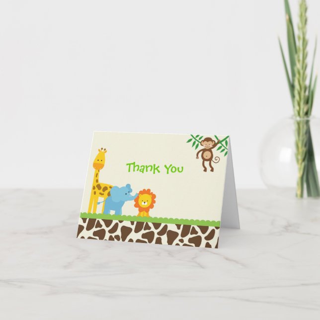 El safari de selva le agradece las tarjetas de (Anverso)