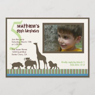 El safari raya la invitación de la foto