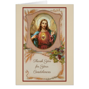 El Sagrado Corazón Católico Jesús Condolencia Grac
