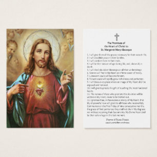 El Sagrado Corazón de Jesús promete a Santa María 