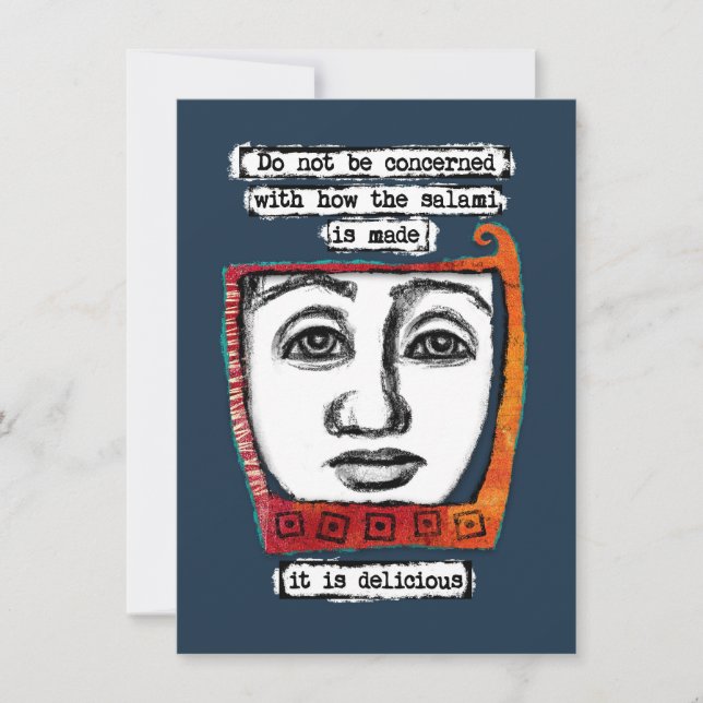 El Salami Es Una Deliciosa Tarjeta De Saludo (Anverso)