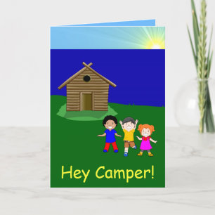 El salir acampar tarjeta