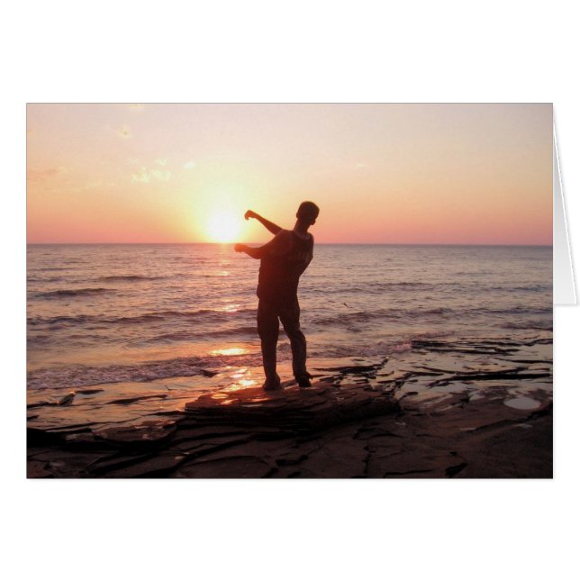 El saltar oscila en la puesta del sol (Anverso (Horizontal))