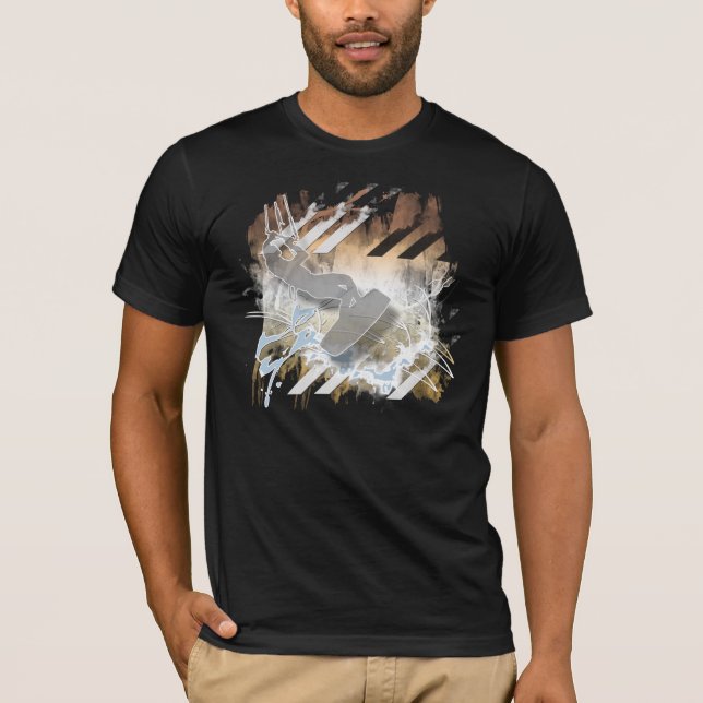 El salto. Camisa que practica surf de la cometa (Anverso)