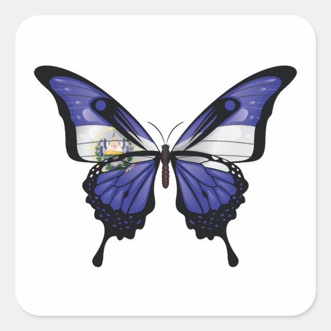 El Salvador Pegatina de la bandera de la mariposa (Anverso)