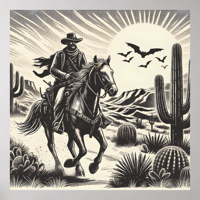 El salvaje arte blanco y negro del oeste (Frente)