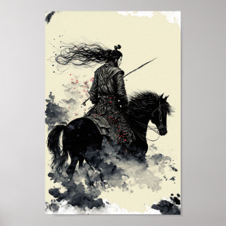 El Samurai y su arte de la pared del caballo