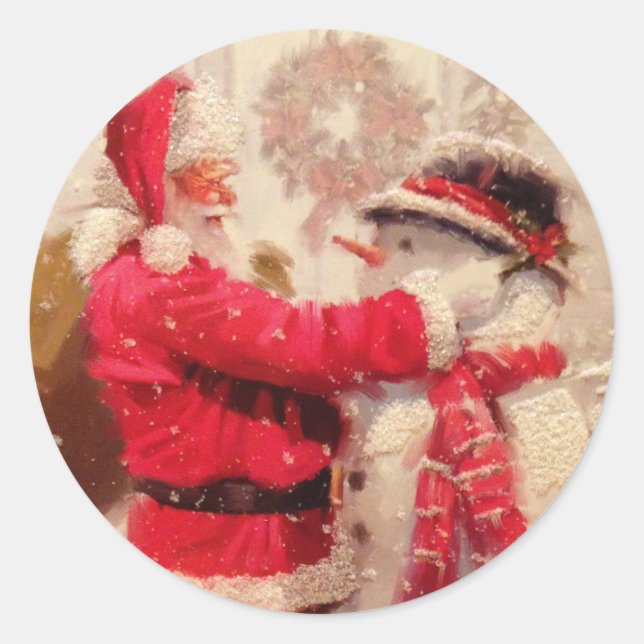 El Santa Vieja y el Sello para sobres Snowman (Anverso)