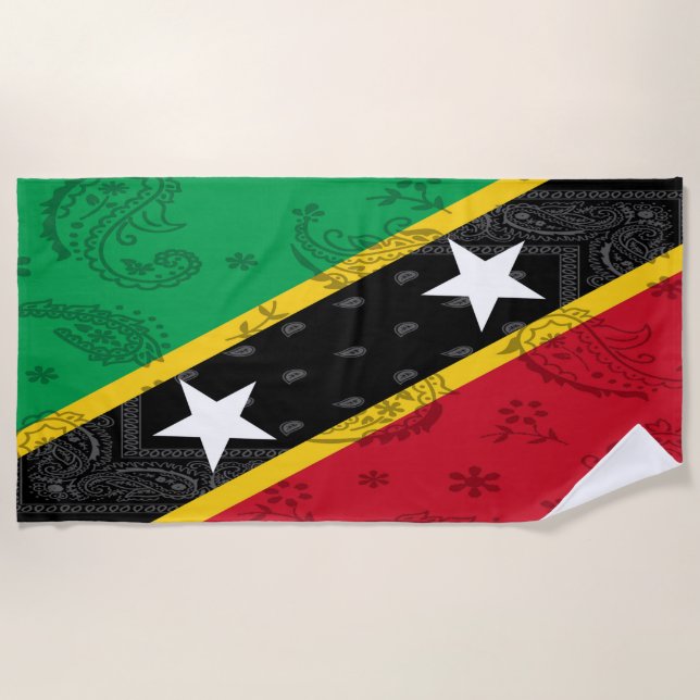 El santo San Cristobal y Nevis señala la toalla de (Anverso)