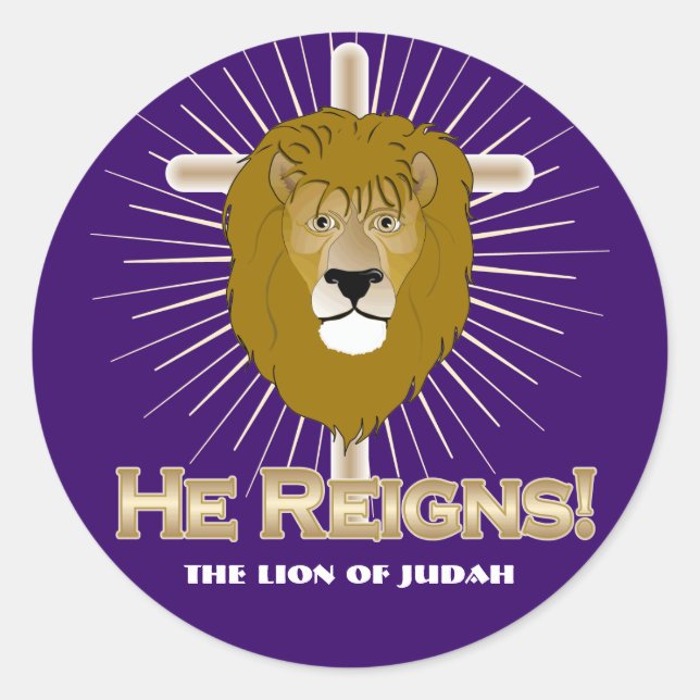 ¡Él Se Rinde! El León de los PEGATINAS de Judá (Anverso)