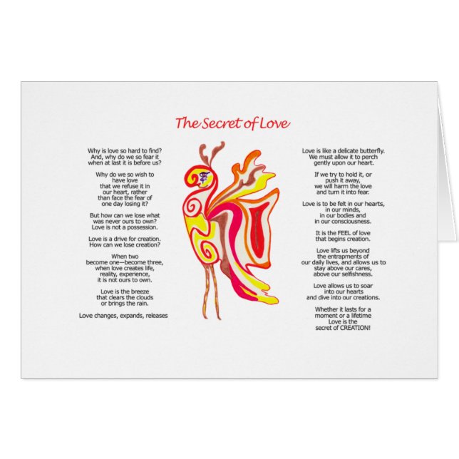 El secreto de la tarjeta del amor (Anverso (Horizontal))