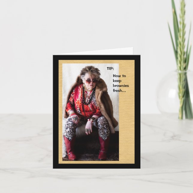 El secreto de mantener a los brownies una tarjeta  (Anverso)