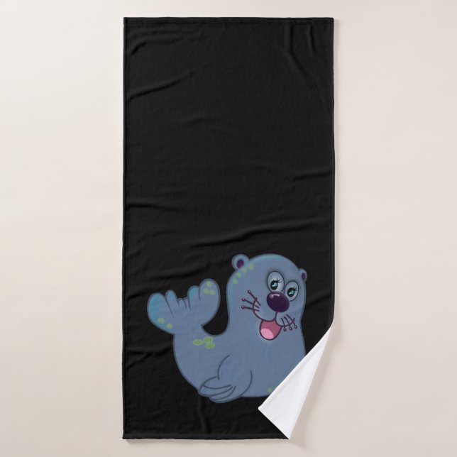 El Sello De Tela En El Carácter Del Logo De La Mas (Toalla de baño)