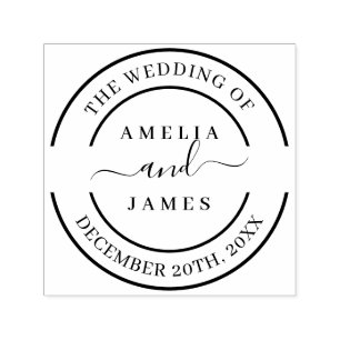 El sello del Boda de la boda con tinta propia