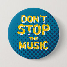 El semitono azul retro no detiene el botón musical