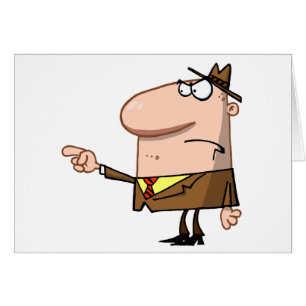 El señalar enojado del dedo de Boss