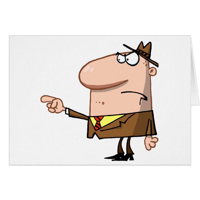 El señalar enojado del dedo de Boss (Anverso (Horizontal))