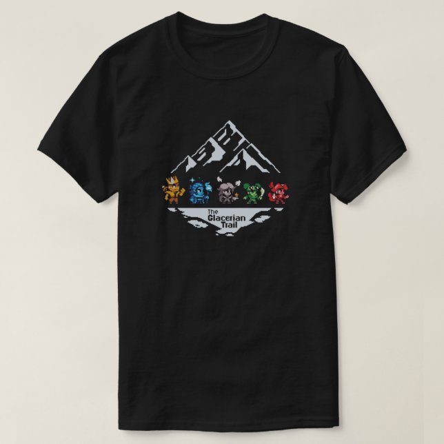 El sendero glaceriano - Camiseta negra (Diseño del anverso)