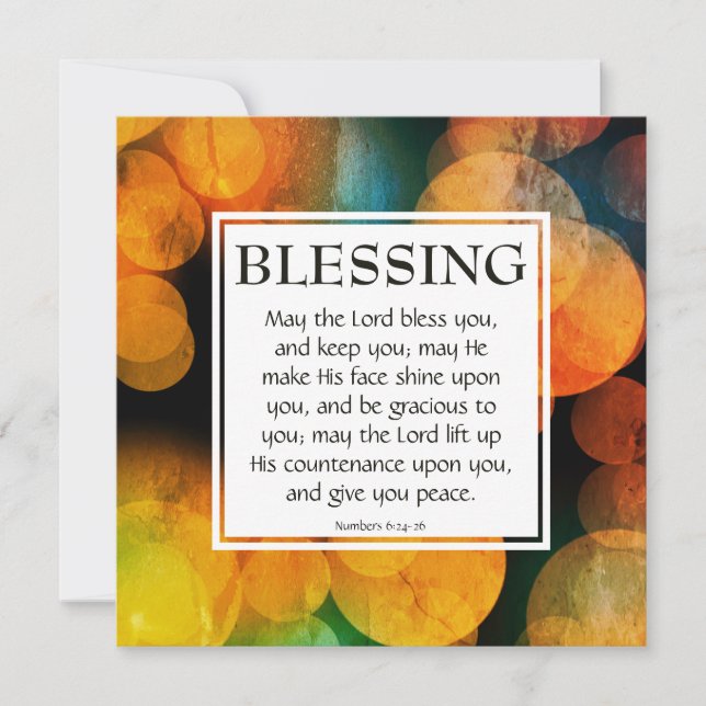 EL SEÑOR BENDIGO TIENES 6:24-26 (Anverso)