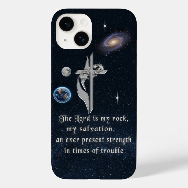 El Señor es mi Funda rock para iPhone 14 (Reverso )