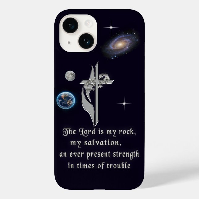El Señor es mi Funda rock para iPhone 14 (Reverso )