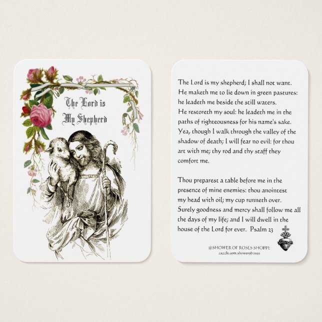 El Señor es mi Pastor Biblia Jesús (Anverso y reverso)