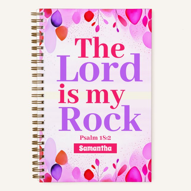 El Señor es mi Roca Diario de Chica Cristiana Boho (Anverso)