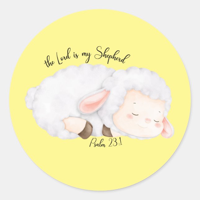 El Señor es mi Salmo Pastor 23:1 Pegatina (Anverso)