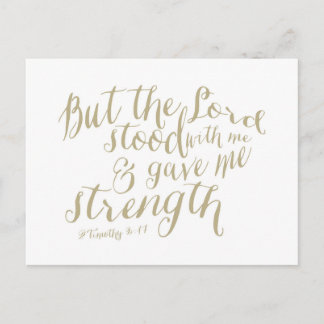 El Señor Se Quedó Conmigo Postal (2 Timoteo 4:17)