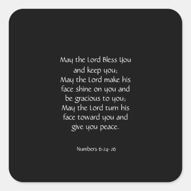 El Señor Te Bendice Pegatina (Anverso)