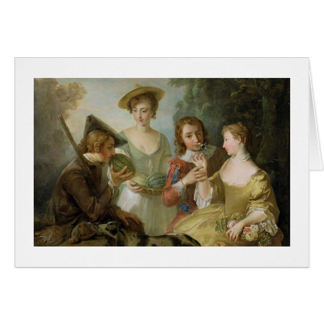 El sentido del olfato, c.1744-47 (aceite en lona) (Anverso (Horizontal))