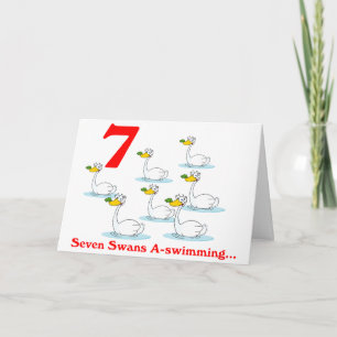 El séptimo día de Navidad siete cisnes nadando