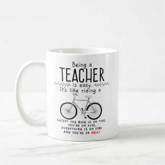 El ser profesor es como montar una taza de la bici