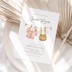 El sexo Boho revela la invitación a la ropa de beb