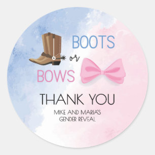 El sexo de Boots o Bows revela pegatinas fiestas