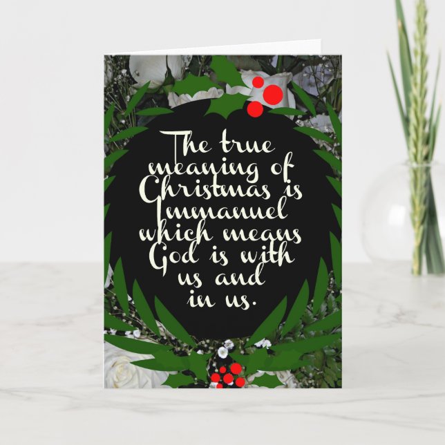 El significado verdadero del navidad es Immanuel (Anverso)