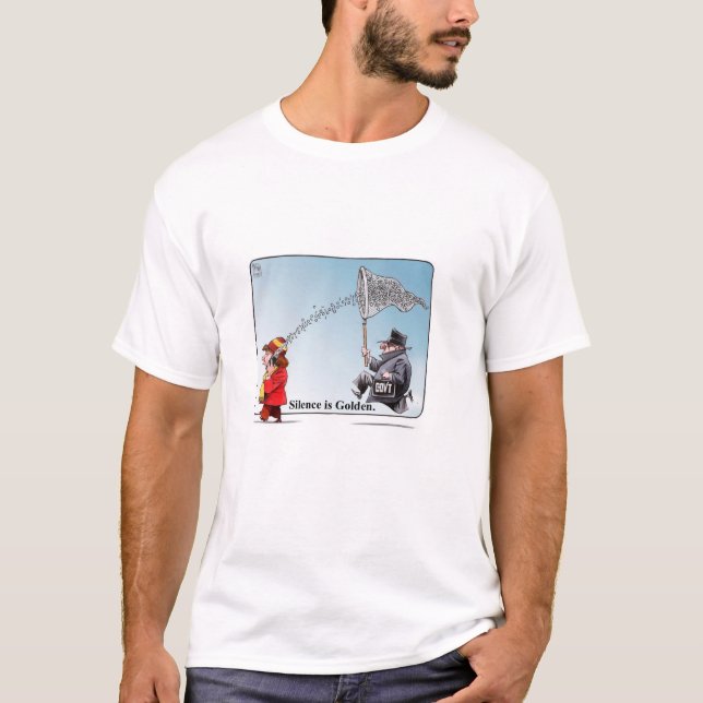 El silencio es una camiseta dorada (Anverso)