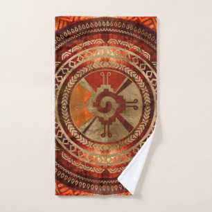 El símbolo maya de Hunab Ku quemó el naranja y e