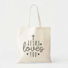 El simple Minimalista Jesús Te Ama La Bolsa De Tot
