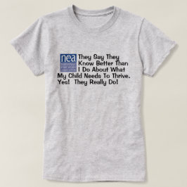 El sindicato de profesores de la NEA dice camiseta