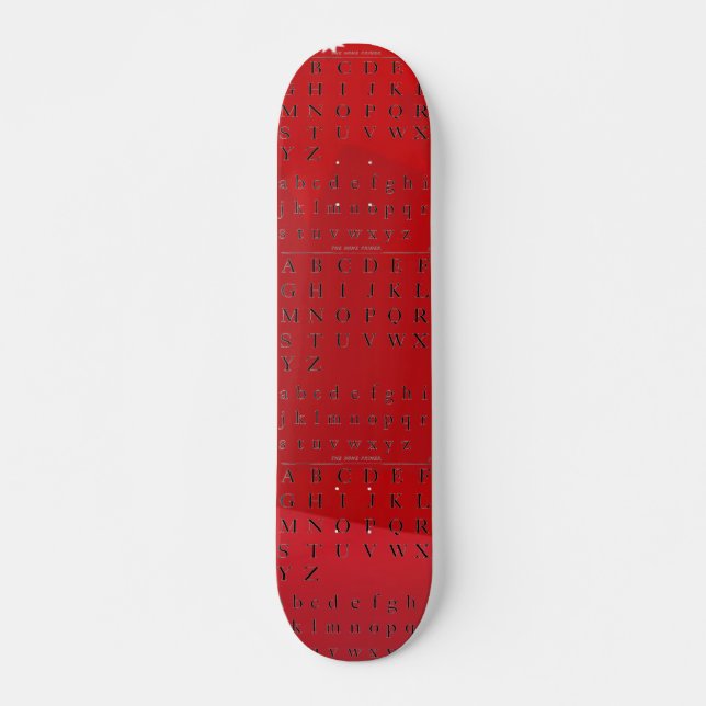 El Skateboard Alphabet (Anverso )